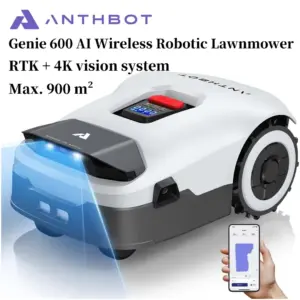 ANTHBOT Genie 600 AI Wireless Robotic Lawnmower, Max. 900 m², Full Frequency Band RTK + 4 Camera Vision Lawn Mower Robot