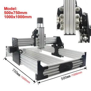 CNC Aluminum Frame Kit 500*750mm 1000*1000mm Nema23 57mm Stepper Motor 3D Printer CNC Router Milling Engraving Machine Kit