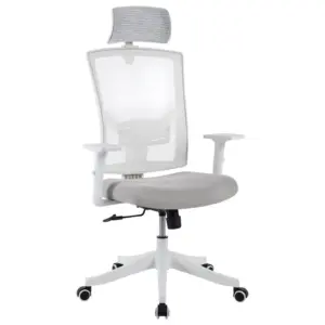 Ergonomic Desk Chair Reclining, High Back Mesh Office Chair with Adjustable Headrest (Height & Angle), Flip-Up Armrests, 360° Sw