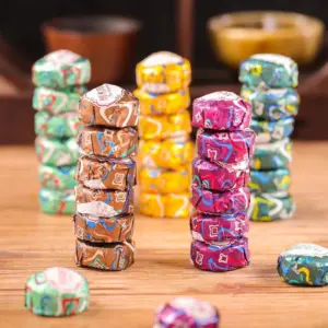 Hot Deal Yunnan Various Ripe/Raw Puer Small Tea Cake Aluminum Foil Paper Colored Pu'er Cotton Packaging Paper Puerh Tissue Paper