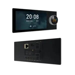 [Hot Sale] 6" Zigbee WiFi Central Control Panel Alexa And Google Home Touch Wall Switch Glass Panel Smart Rotary Switch