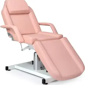 OmySalon Hydraulic Facial Bed Massage Table, Multi-Purpose 3-Section Tattoo Chair Esthetician Bed, Adjustable Beauty Spa E