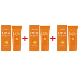 Orange Exfoliating Gel Brighten Facial Exfoliant Lighten Dark Skin Spots Acne Blackhead Remover Oil Control Smooth Face Cleanser