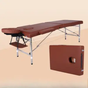 Portable Folding Massage Table Professional Spa Bed Lightweight Aluminum Frame Adjustable Height Cama De Masajes Furniture