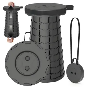 Portable Folding Stool Capacity Compact Camping Seat | Lightweight for Fishing Hiking Outdoor Events Subway Bus Commuting