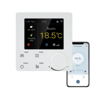 Qiumi Smart Wifi Color Knob Thermostat Air Conditioning Temperature Controller Works with Alexa Google Home