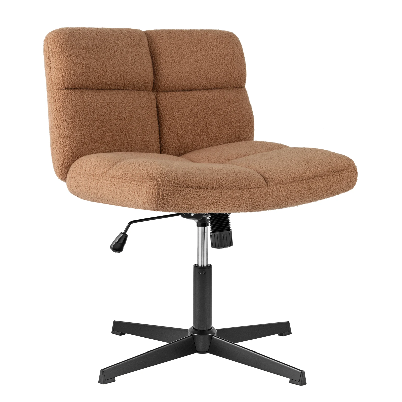 Tailor seat chair, swivel chair without armrests, desk chair with wide seating area, office chair with cross foot, makeup chair