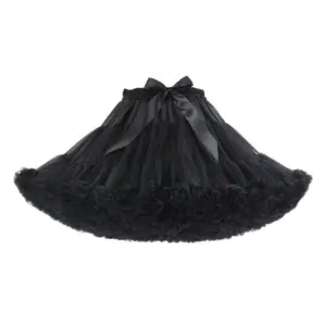 White Black Crinoline Underskirt Skirt 2-layers Of Lace Petticoat Women Fluffy Tutu Skirt For Mini Skirt Rock Ladies Club Outfit