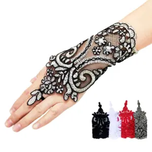 Women's Wedding Fingerless Gloves Lace High Quality Wedding Gloves Mittens Accessory Girl Party Sexy Drawstring Gloves Guante